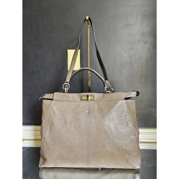 Authentic Fendi Peekaboo Bag Ombre Leather Regular Medium